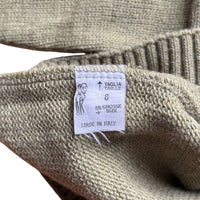 Pull vert montagnard fleurs brodées - 8/10 ans