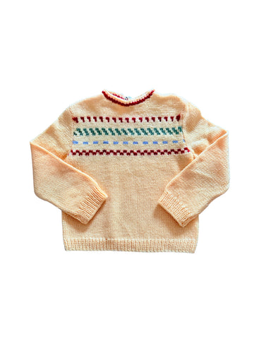 Pull jaune jacquard - 24 mois