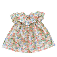 Robe fleurie volant et noeud - 12 mois