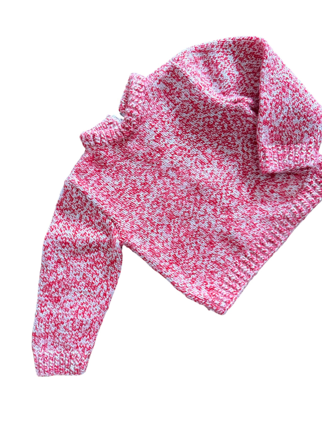 Pull rouge chiné - 6 mois