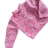 Pull rouge chiné - 6 mois