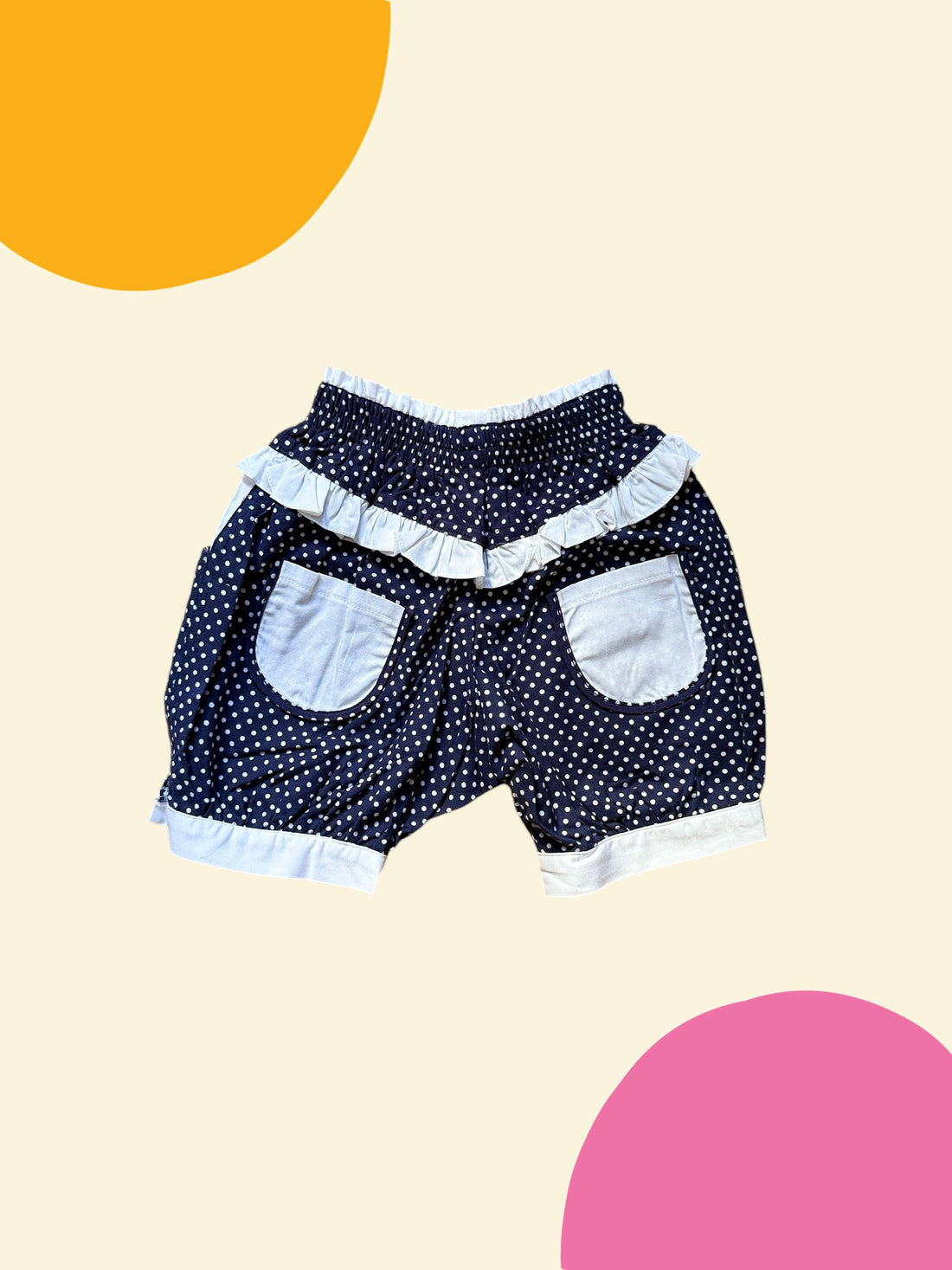 Ensemble chemisier + short pois marine - 18 mois