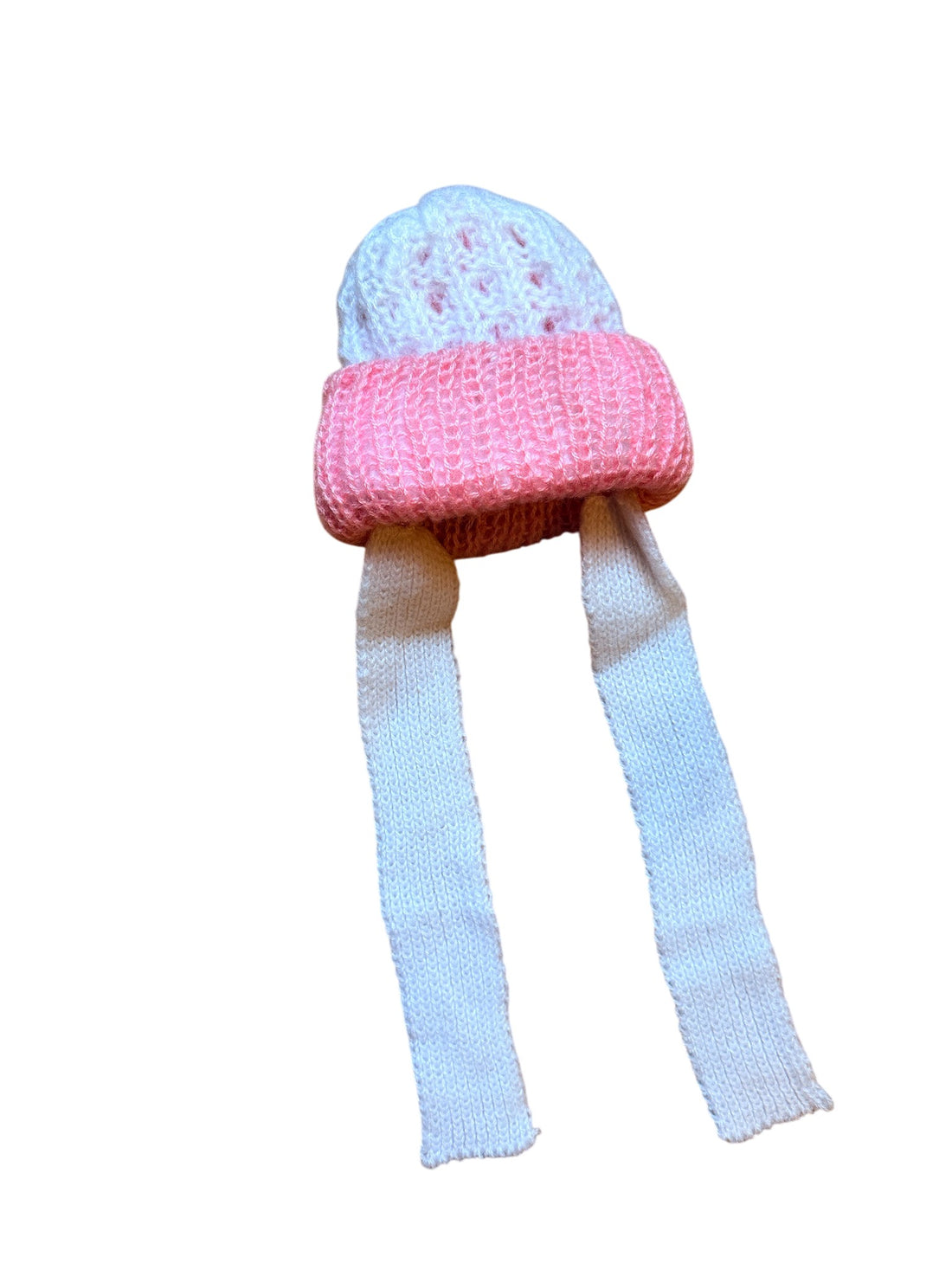 Bonnet rose foncé liens - 1/2 ans