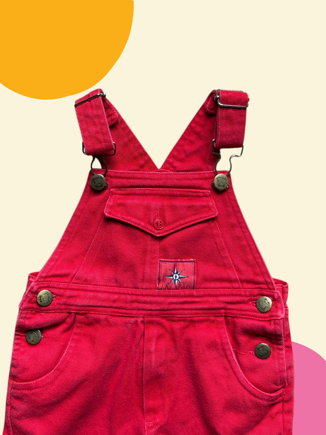 Salopette rouge années 90 - 12 mois