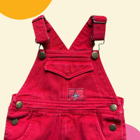 Salopette rouge années 90 - 12 mois