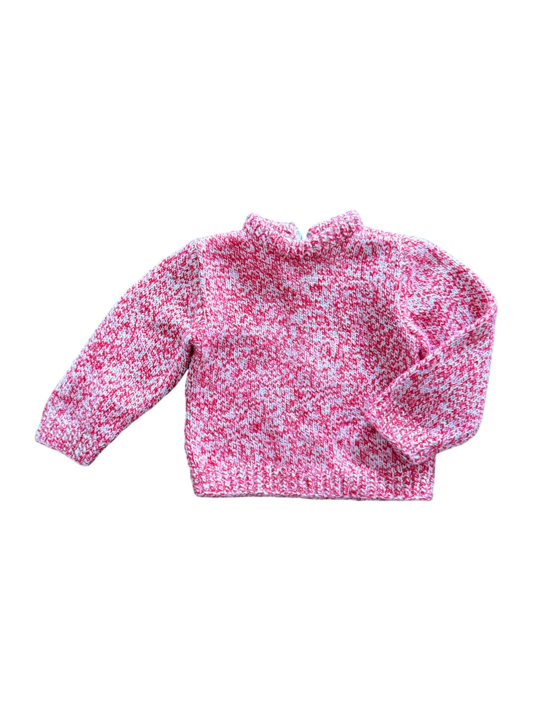 Pull rouge chiné - 6 mois