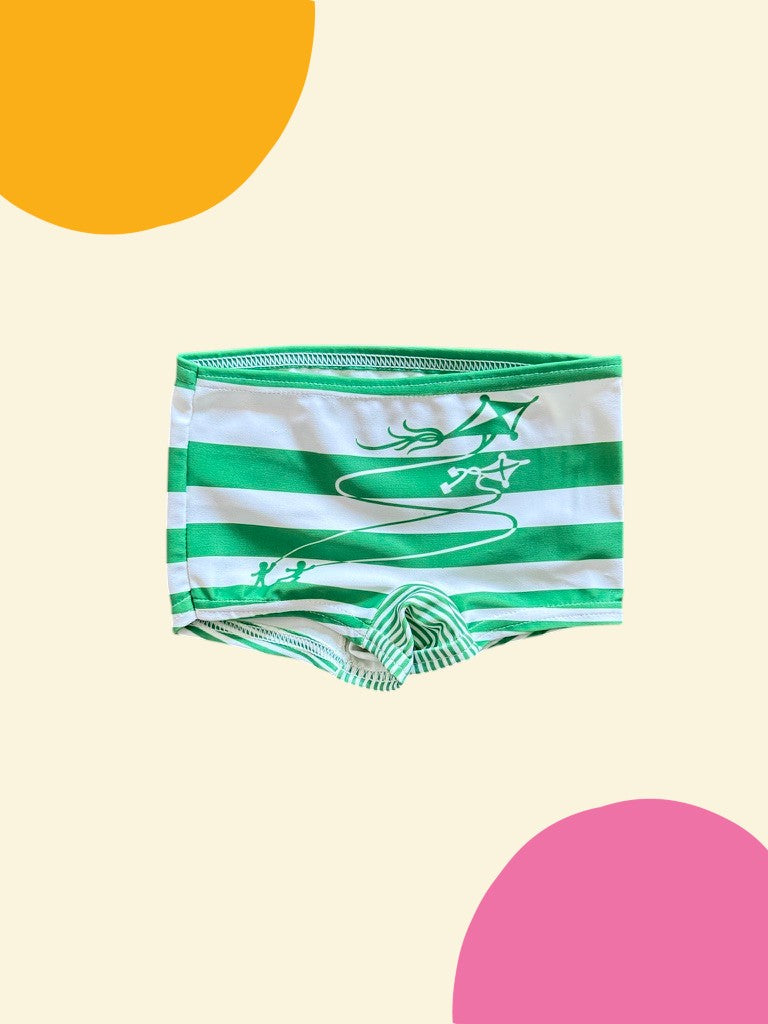 Boxer de bain cerf-volant rayé vert - 24 mois
