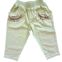 Pantalon vert anis fruits - 24 mois