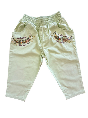 Pantalon vert anis fruits - 24 mois
