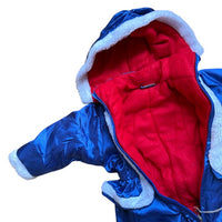 Combi pilote satinée broderies lapins - 3 mois