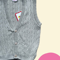 Gilet sans manches torsadé beige - 8 ans