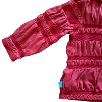 Gilet froncé rouge - 12 mois