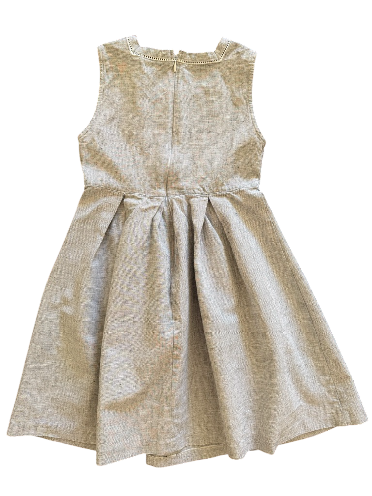 Robe mouchetée grise - 8 ans