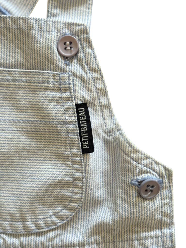 Salopette rayée bleue - 2/3 ans