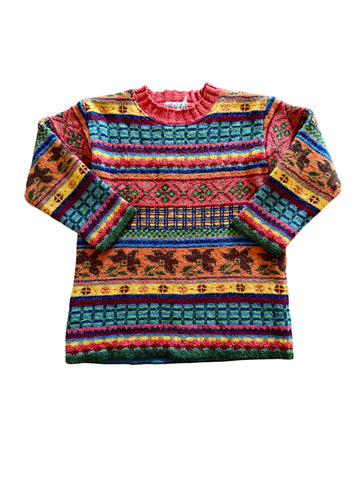 Pull années 90 multicolore - 8 ans