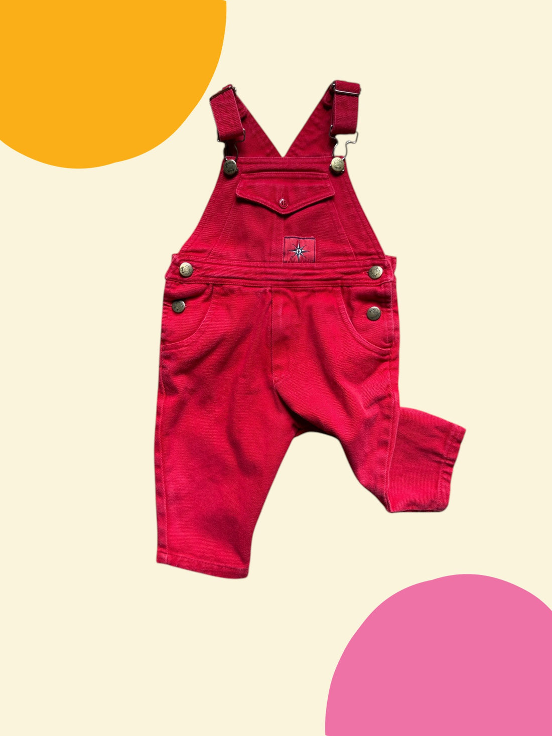 Salopette rouge années 90 - 12 mois