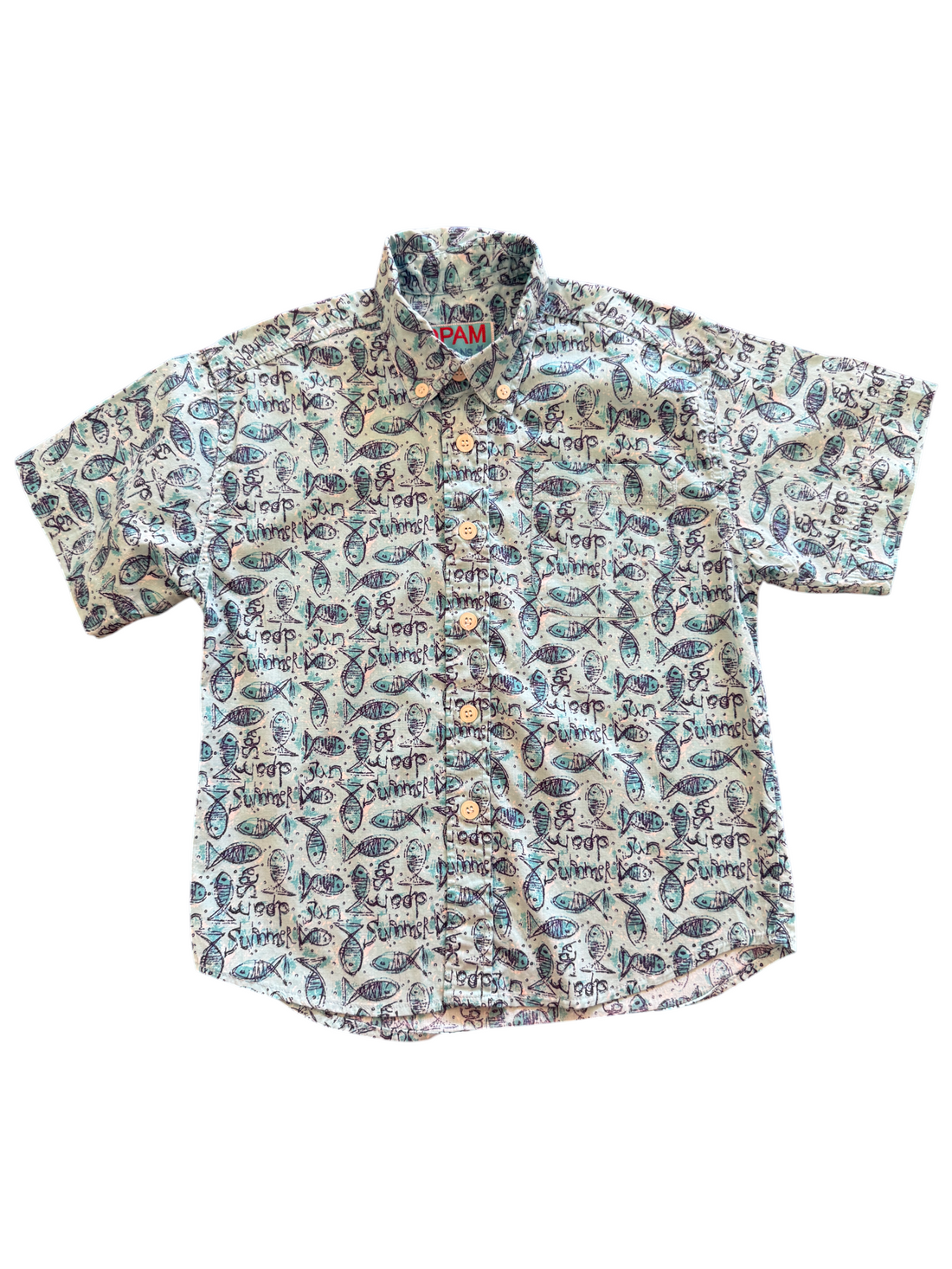 Chemisette poissons bleue - 6 ans