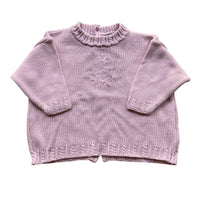 Ensemble tricot rose brodé - 18 mois