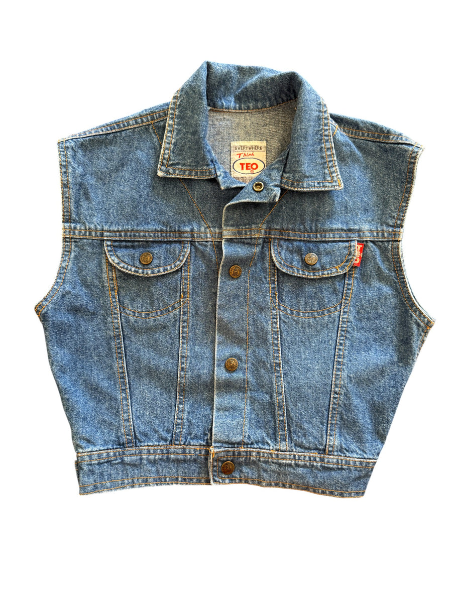 Veste jean sans manches - 6 ans