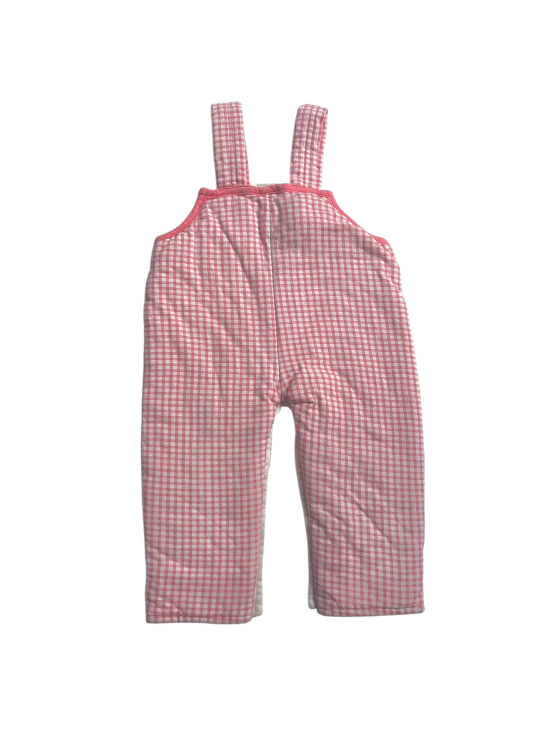 Ensemble gilet + salopette rose - 6 mois
