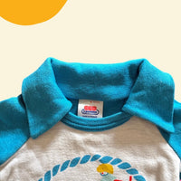 Ensemble court bleu plage - 6 mois