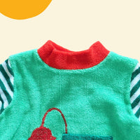 Pyjama rayé vert ours bain - 12 mois