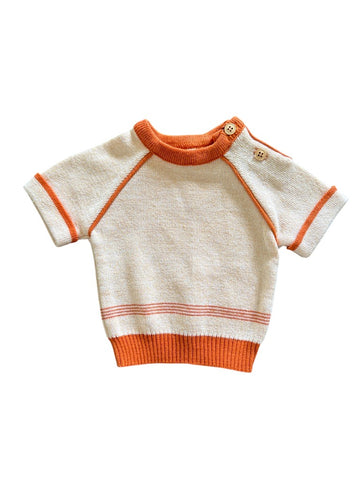 T-shirt maille orange - 3 mois