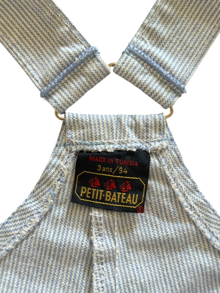 Salopette rayée bleue - 2/3 ans