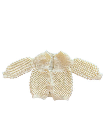 Gilet tricot pop corn jaune - 3 mois