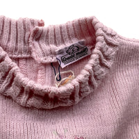 Ensemble tricot rose brodé - 18 mois