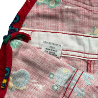 Salopette velours vehicules rouge - 12 mois