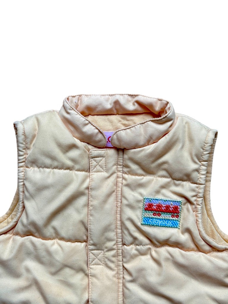 Doudoune sans manches jaune - 6 mois