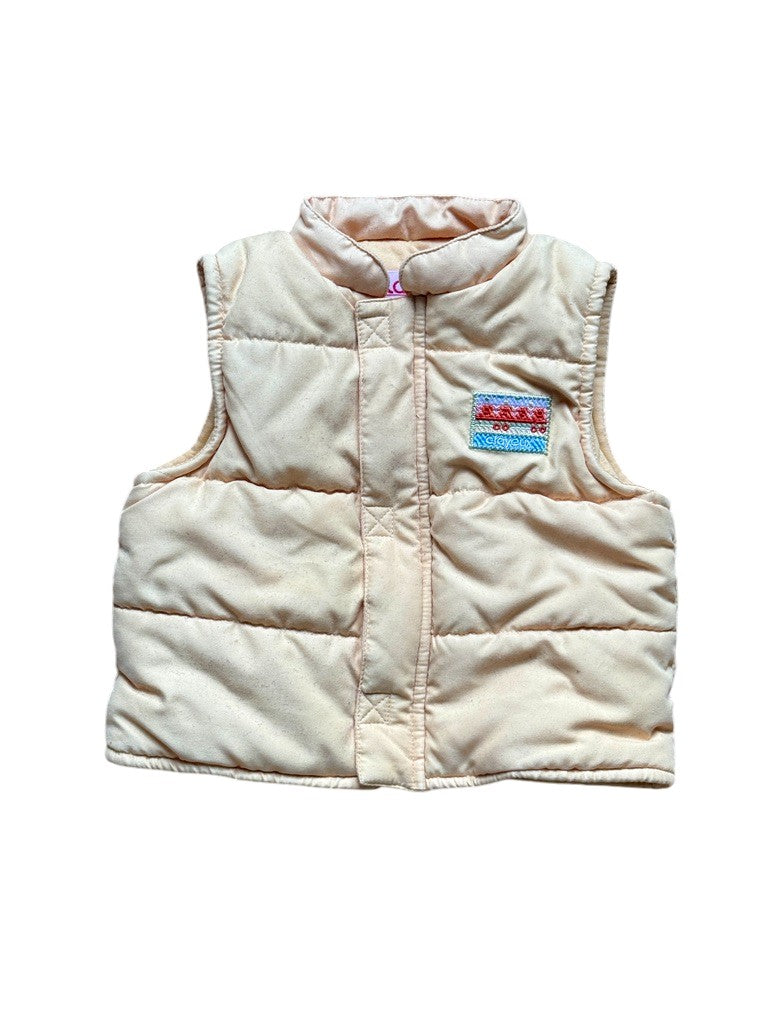 Doudoune sans manches jaune - 6 mois