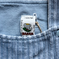 Robe salopette velours côtelé bleue - 12 mois