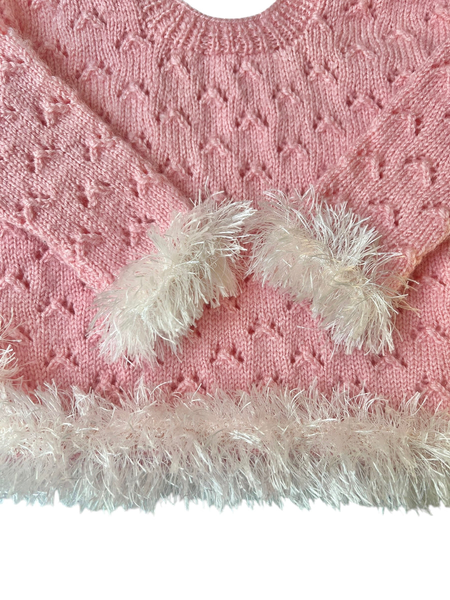 Pull fantaisie rose - 6 mois