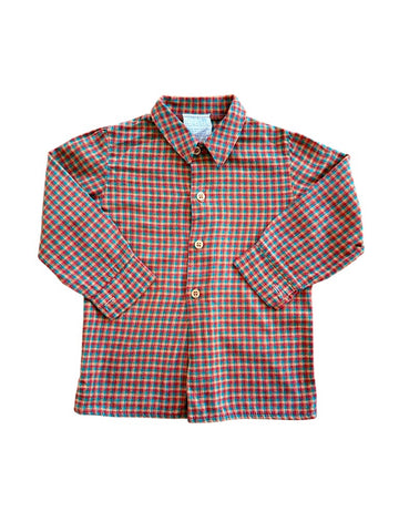 Chemise carreaux marron - 24 mois