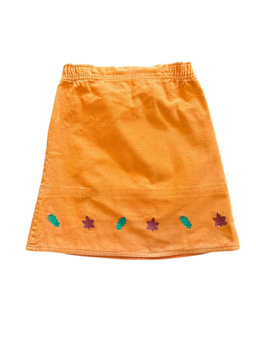 Jupe velours côtelé orange - 4 ans