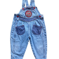 Salopette denim pois - 24 mois