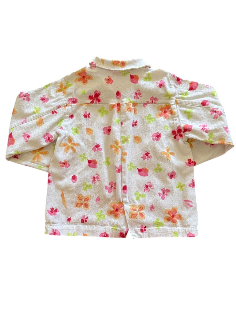 Veste denim fleurie - 8 ans