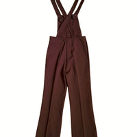 Salopette en maille marron 70's - 7/8 ans