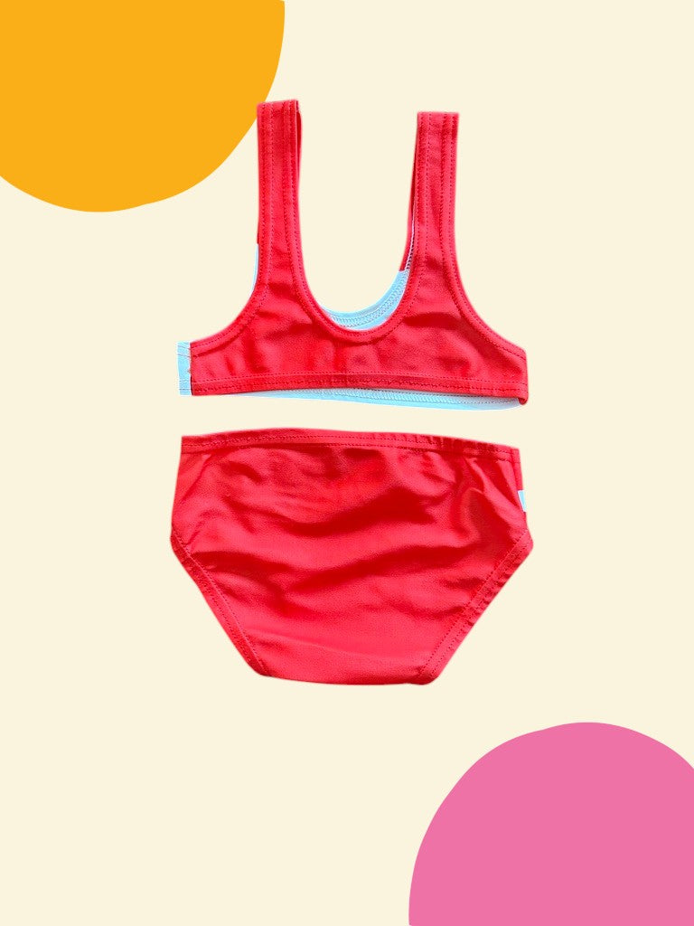 Maillot 2 pièces pêche poissons rouge - 24 mois