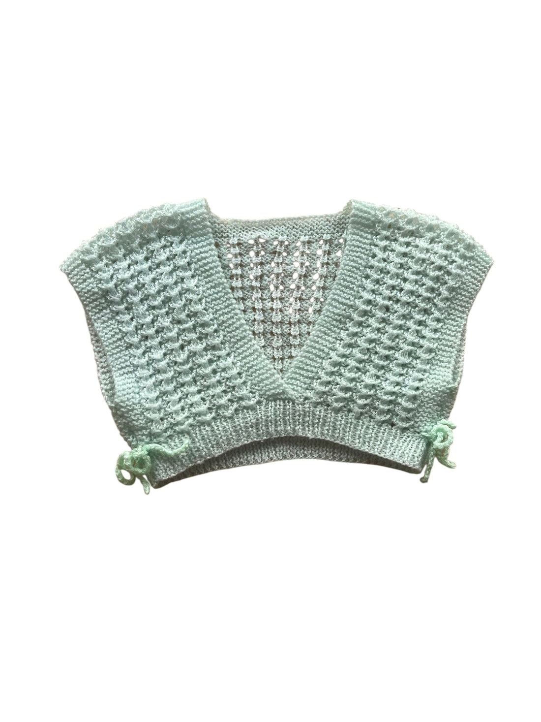 Boléro tricot vert pastel - 12 mois