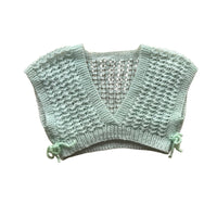 Boléro tricot vert pastel - 12 mois