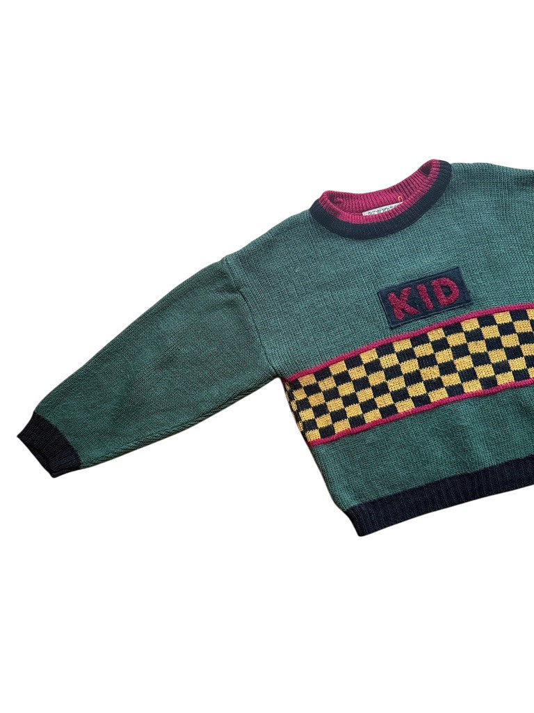 Pull jacquard damiers - 3 ans