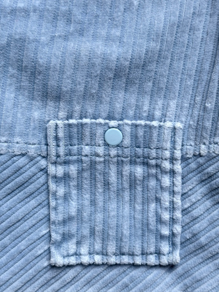 Robe salopette velours côtelé bleue - 12 mois