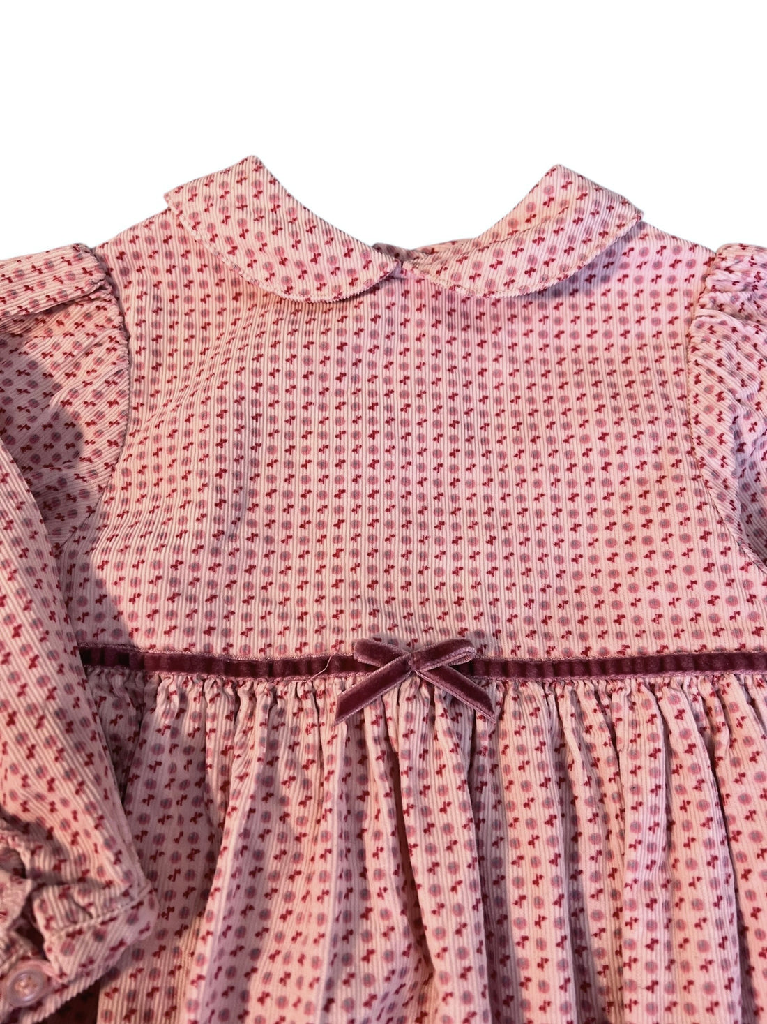Robe velours côtelé rose - 12/18 mois