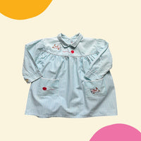 Blouse rayée bleue années 60 - 18/24 mois