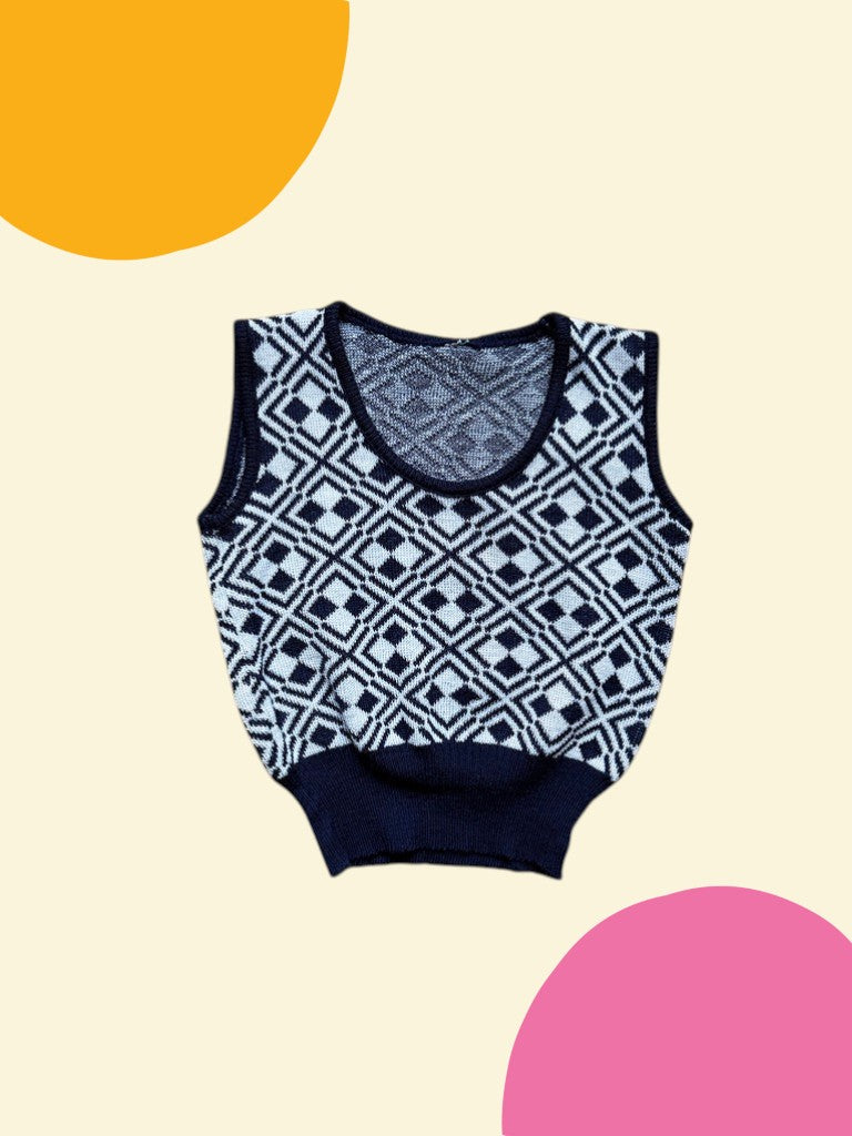 Gilet jacquard sans manches - 4/6 ans