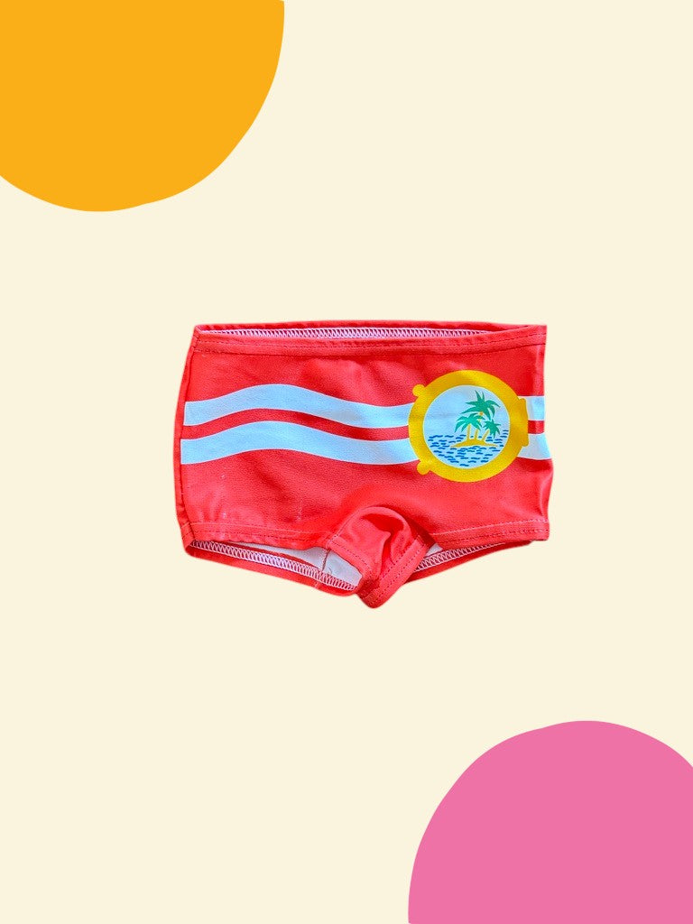 Boxer de bain hublot rouge - 24 mois
