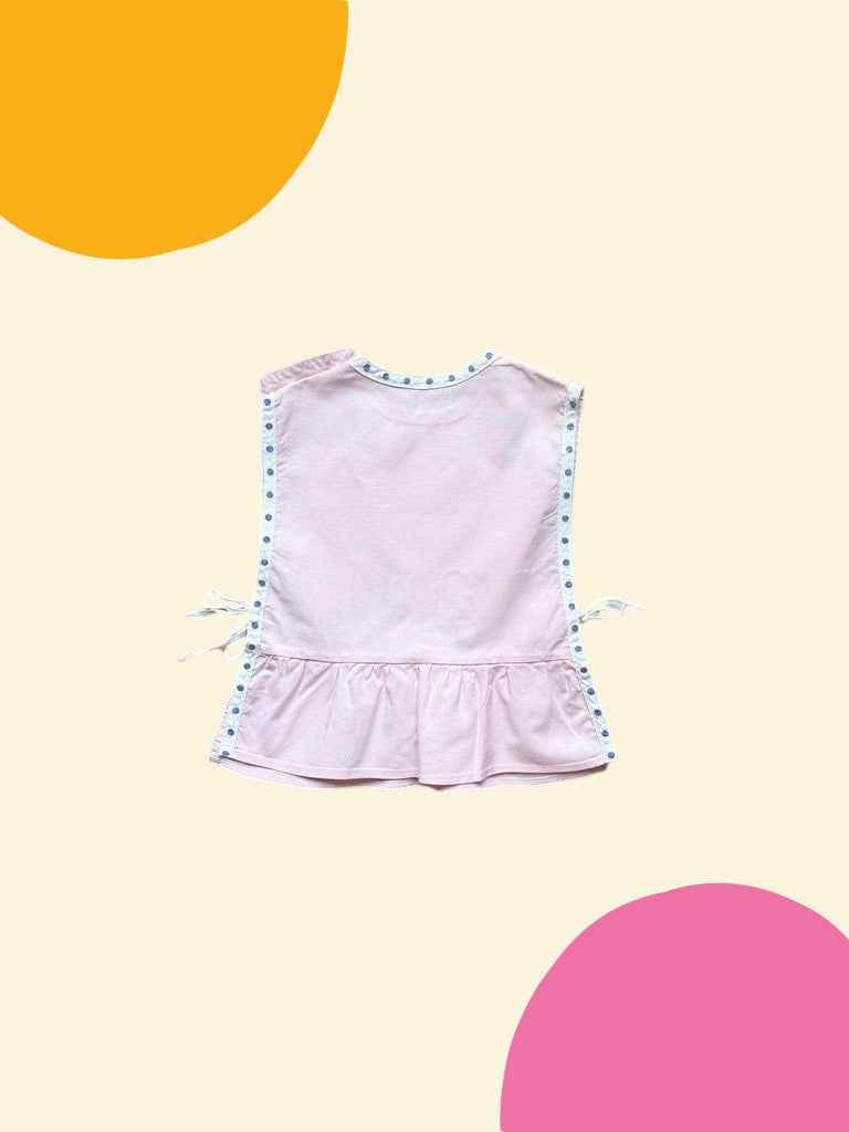 Top tablier lapin rose - 2/3 ans